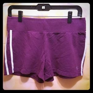 Plum in color shorts